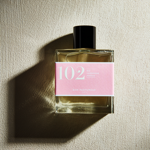 Eau de parfum 102 with tea, cardamom and mimosa