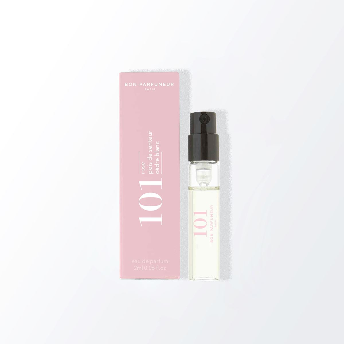 Spray parfumé payant Bon Parfumeur 101: Rose, pois de senteur, cèdre blanc 