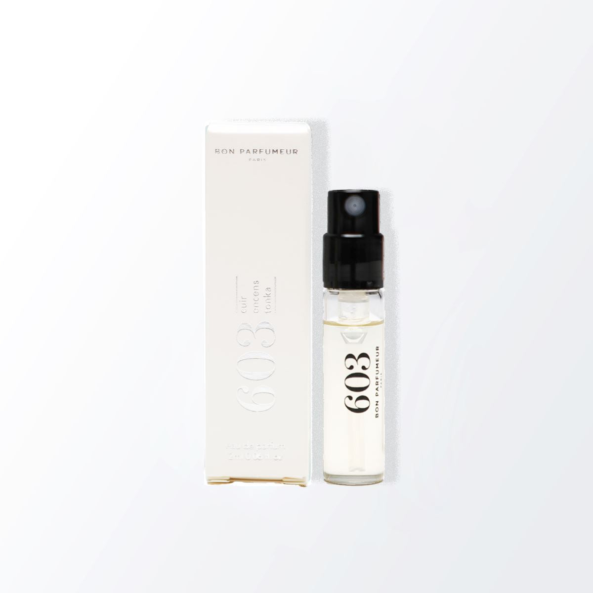 Spray parfumé payant Bon Parfumeur 603: Cuir, encens, tonka 
