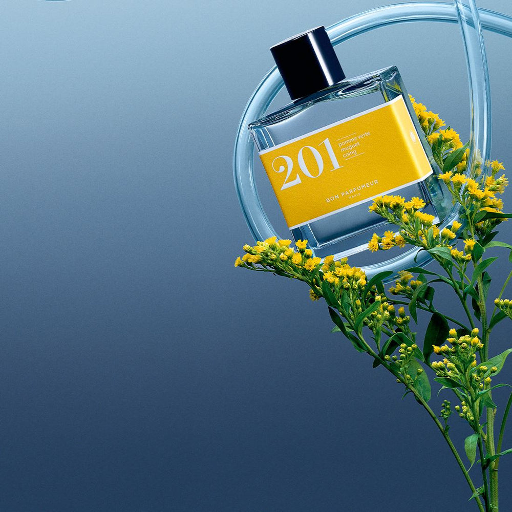 Eau de parfum 201 with green apple, lily of the valley and quince